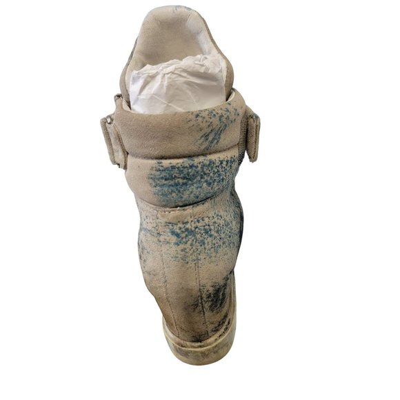 Prada Women's size 7.5 blue paint splash high top sneaker - Picture 11 of 16